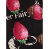 Chocolate Strawberry Lapel High Waist Classic Lolita Short Sleeve Dress