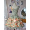 Retro Pure Cotton Green Ruffles Classic Lolita Sleeveless Dress
