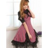 Lace Petal Hem Classic Lolita Small High Collar Short Sleeve Dress
