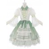 Green Light Forest Series OP Ruffle Classic Lolita Short Sleeve Dress