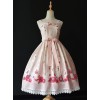 Crucifix Rose Popsicle Printing Classic Lolita Sling Dress