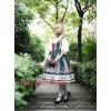 Alpen Rose Ethnic Style High Waist Fish-bone Light Dark Green Lolita Skirt