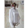 Infanta The Roses Funeral Series White Chiffon Glass Stripes Lolita Long Sleeve Shirt