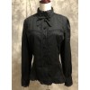 Black Cotton Lace Stand-up Collar Long Sleeves Classic Lolita Shirt
