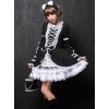 Black Long Sleeves Bowknot White Lace Sweet Lolita Dress