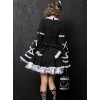 Black Long Sleeves Bowknot White Lace Sweet Lolita Dress