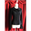 Thickened Chiffon Black Lace Long Sleeve Lolita Shirt