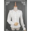 White Lace Lapel Chiffon Long-sleeved Lolita Blouse