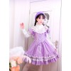 Purple Flying Sleeve Lace Sweet Lolita Dress