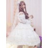 White Bride Chiffon Classic Lolita Sling Dress JSK