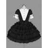 Black And White Lace Elegant Cotton Classic Lolita Dress
