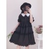 Black Cute Ruffles Sweet Lolita Short Sleeves Dress