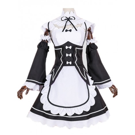Black Cosplay Maid Costume Sweet Lolita Dress
