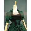 Victorian Retro Green And Black Lace Short Sleeves Classic Lolita Dress
