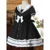 Navy Collar Cotton Short Sleeve Classic Lolita Dress