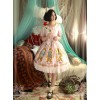 Magic Tea Party Alice Series Printing Sweet Lolita Short Sleeves Dress