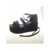Brown 2.9" Heel High Elegant Patent Leather Point Toe Ankle Straps Platform Lady Lolita Sandals