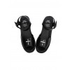 Crucifix Black Gothic Lolita Platform Sandals