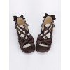 Brown Bowknot Cute Lolita Mid-heel Sandals