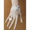 Retro Palace Style White Lace Crucifix Pendant Lolita Bracelet And Ring Set