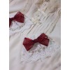 Bead Chain Bowknot Double Layer Rose Lace Lolita Hand Sleeves Multicolor