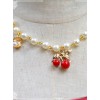 Cute Red Cherry Pearl Shell Lolita Necklace