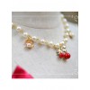 Cute Red Cherry Pearl Shell Lolita Necklace