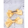 Lemon Planet Yellow Ribbon Bowknot Sweet Lolita Hairpins