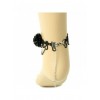 Sweet Black Handmade Floral Lady Lolita Ankle Belt