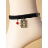 Chinese Characters And Red Bead Pendant Ankle Belt