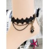 Black Lace Heart-shaped Pendant Gothic Lolita Ankle Belt