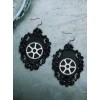 Steampunk Mechanical Gear Black Lolita Earrings