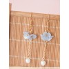 Flowers Cluster Series Pearl Tassel Sweet Lolita Earrings