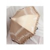 White Transparent Lace Printing Retro Lolita Automatic Long Handle Umbrella