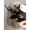 Halloween Christmas Black Antlers Half Face Mask