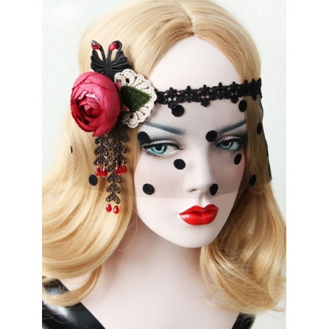 Halloween Christmas Tassel Butterfly Flower Princess Party Gothic Mask
