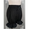 Cotton Black Lace Bowknot Lolita Bloomers