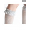 Japanese Wind White Lace Lovely Medium Socks