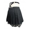 Gothic Black Skull Lace Super Short Pleated Skirt