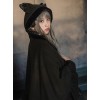 Plus Velvet Thickening Woolen Cat Ears Bowknot Lolita Pocket Cloak