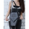 Punk Gothic Cross Skull Rivet Multi-function Black PU Bag