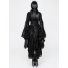 Black Flocking Printing Gothic Lolita Kimono Dress