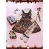 Brown Round Collar Chocolate Carousel Infanta Dress