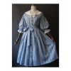 Blue Sailor Collar Petals Pure Cotton Dress
