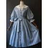 Blue Sailor Collar Petals Pure Cotton Dress