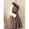 Brown Vintage  Vest Lolita Skirt Suit