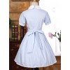 Lapel Bowknot School Lolita Short Sleeve Dress