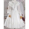 Pure Color Lace Gothic Lolita Long Sleeve Dress