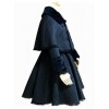 Flocking Lace Elegance Black Gothic Lolita Coat