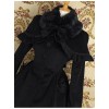Gothic Black Wool Cape Lolita Coat